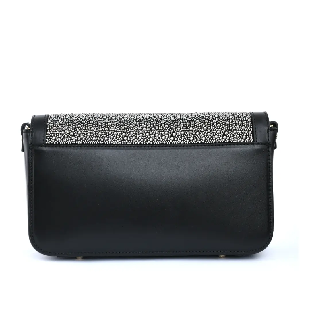 Crystal Embedded Shoulder Bag