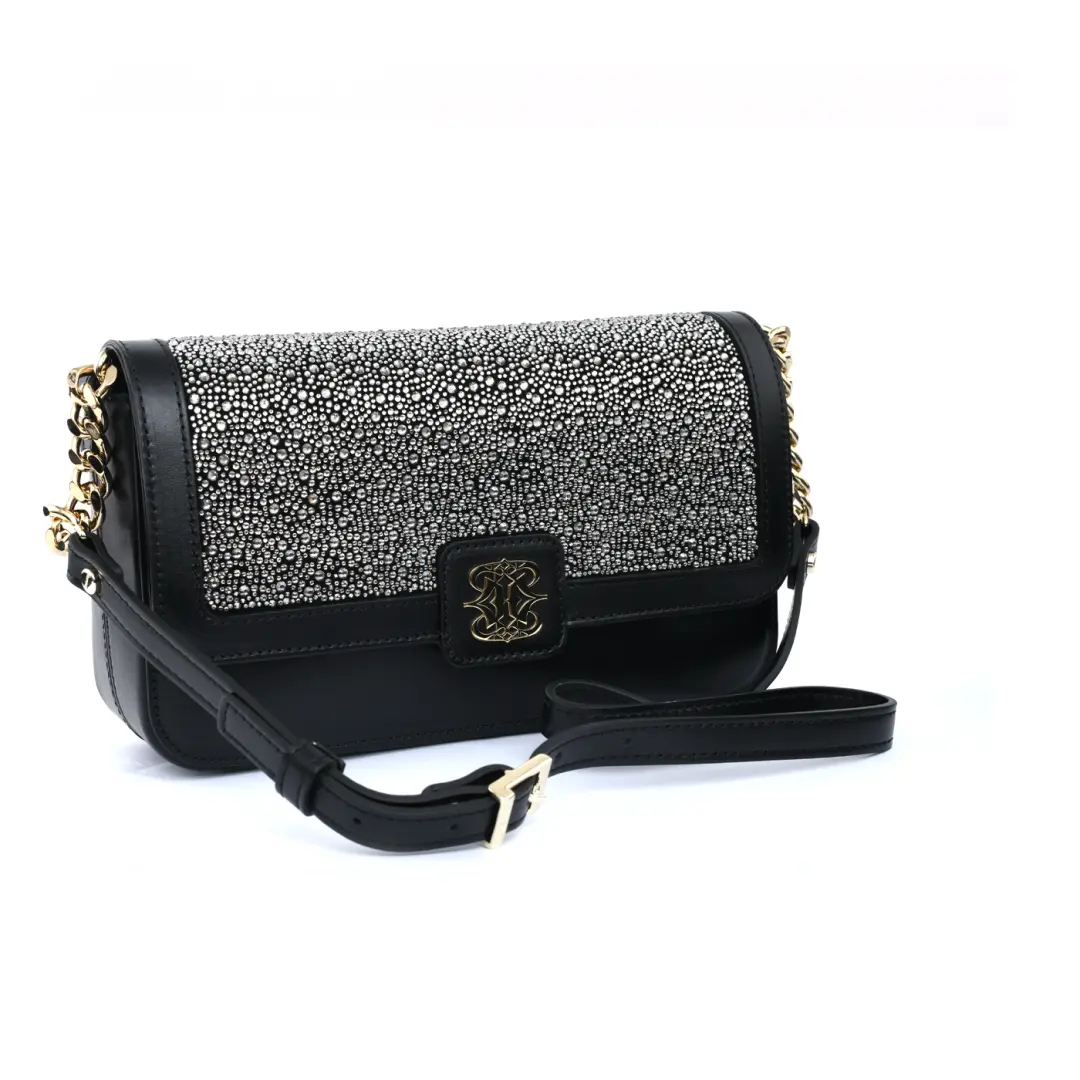 Crystal Embedded Shoulder Bag