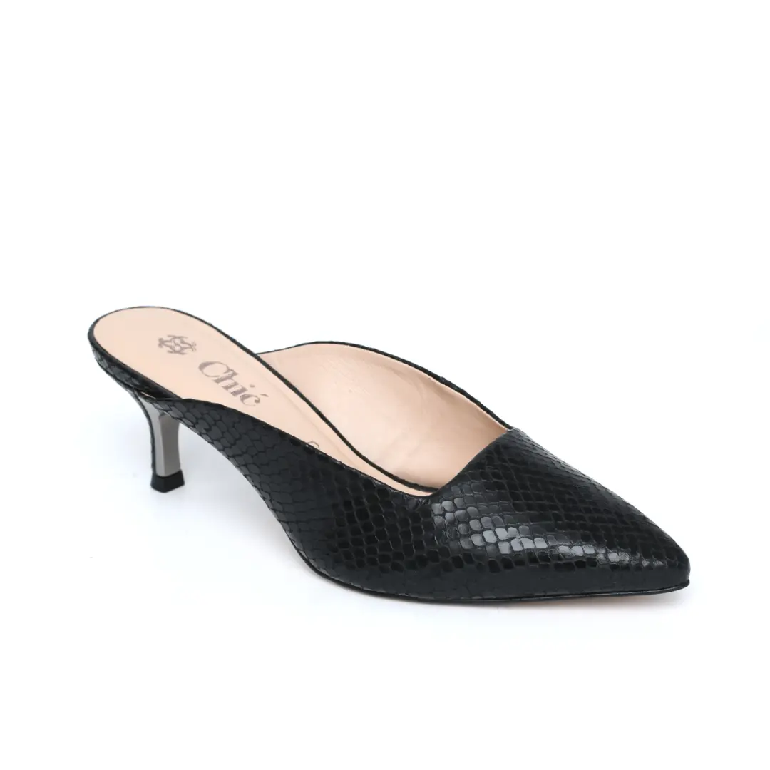 Chic Stylish Kitten Heel Mule