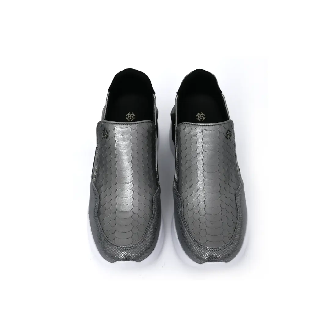 Chic Women Snake Printed Leather Casual Shoes