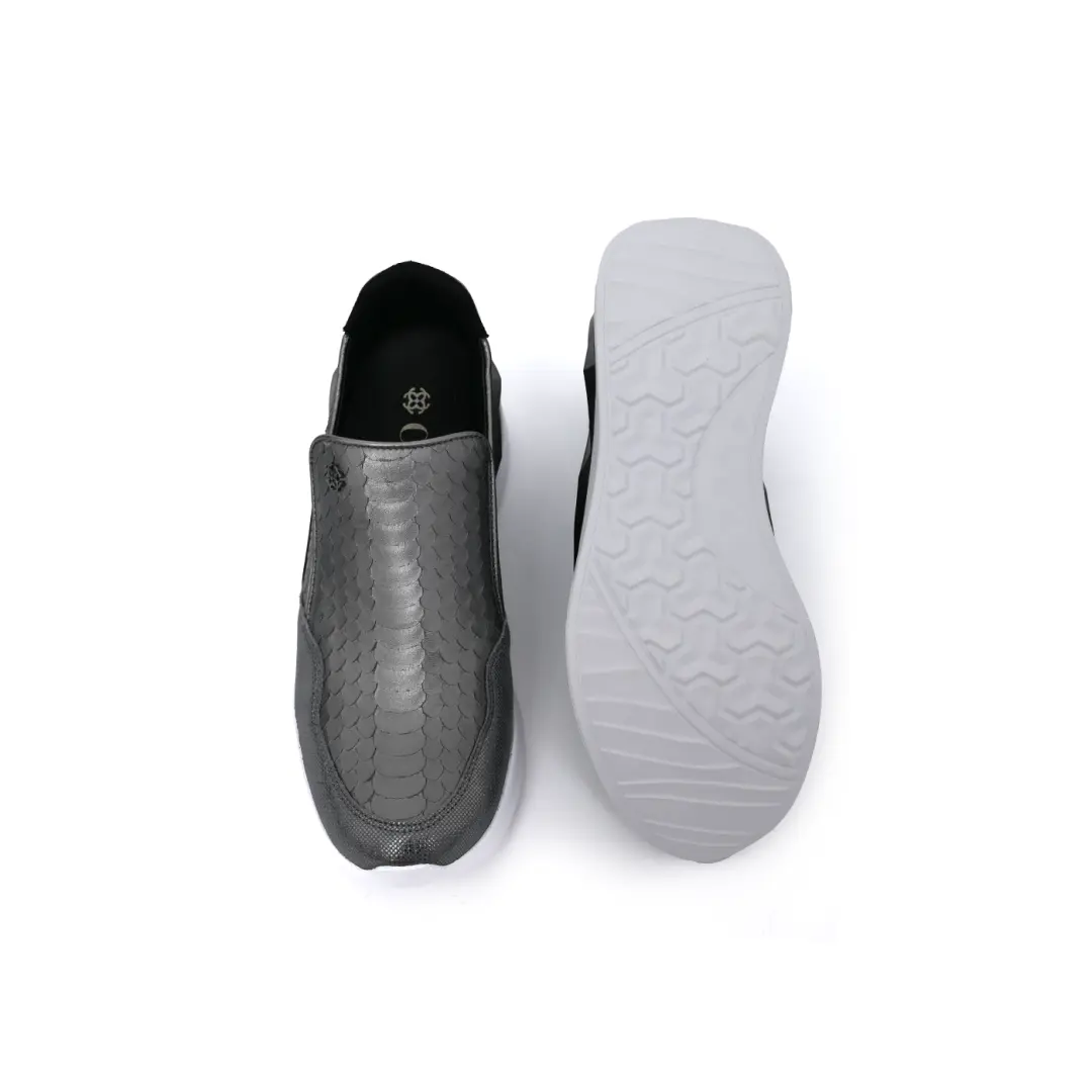 Chic Women Snake Printed Leather Casual Shoes