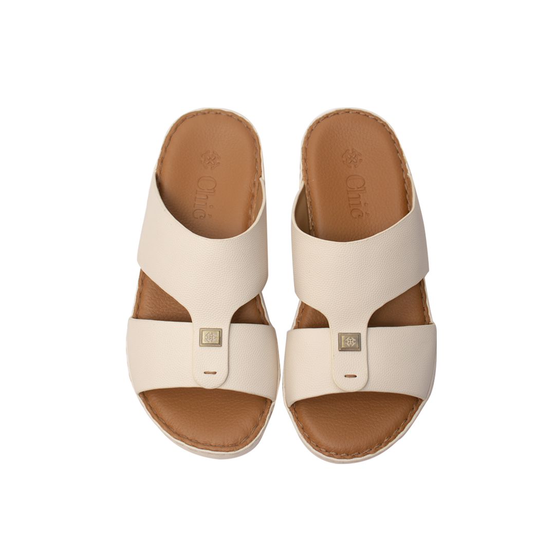 Kids Genuine Calf Leather slippers In Textured Finish