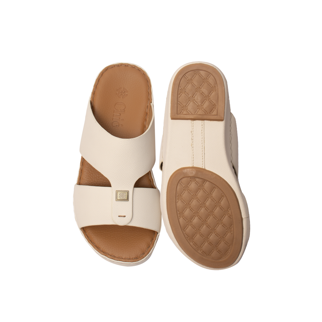 Kids Genuine Calf Leather slippers In Textured Finish
