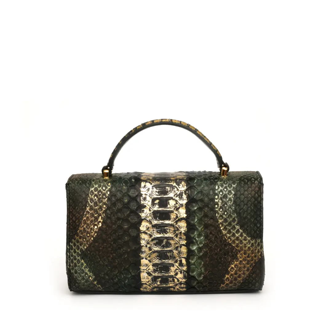 Genuine Python Leather Shoulder Bag