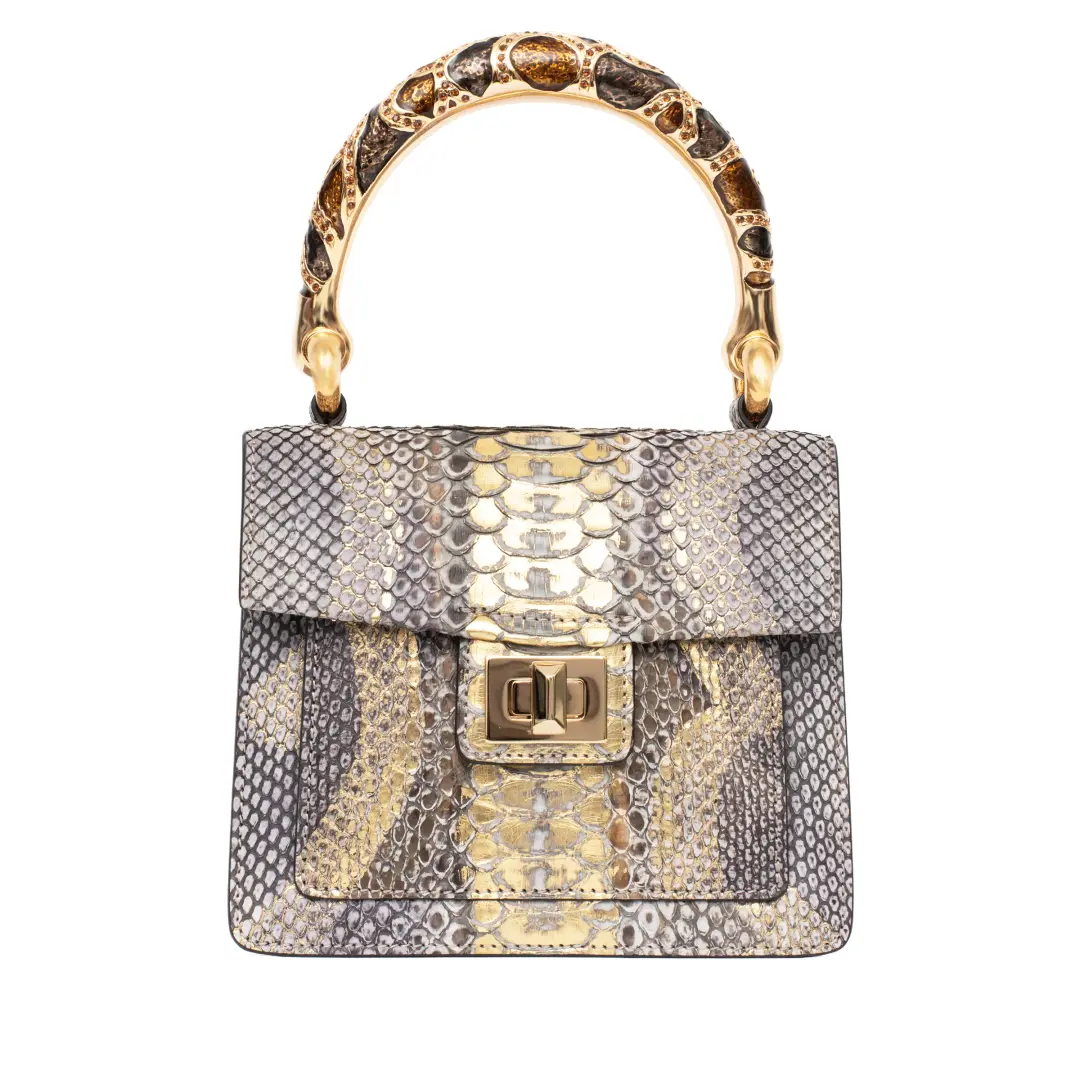 Chic Premium Genuine Python Leather Handbag | Chic