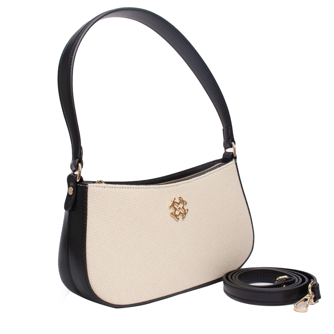 Premium Fabric Nappa Leather Shoulder Bag – FABIANA Collection