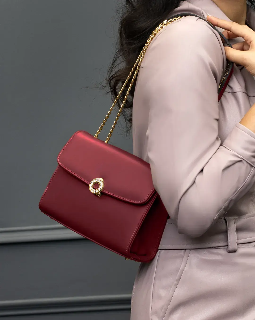Nappa Leather Ladies Handbag by Chic