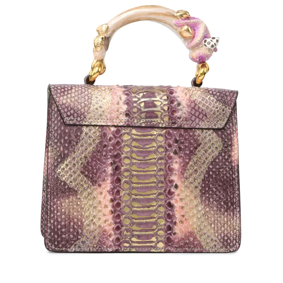 Luxury Genuine Python Leather Handbag