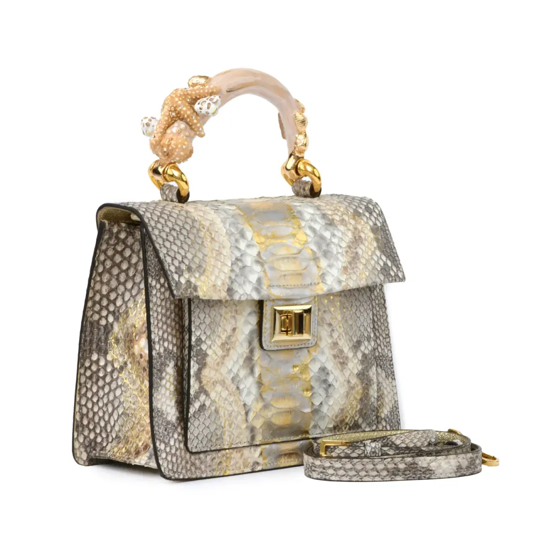 Genuine Python Leather Handbag