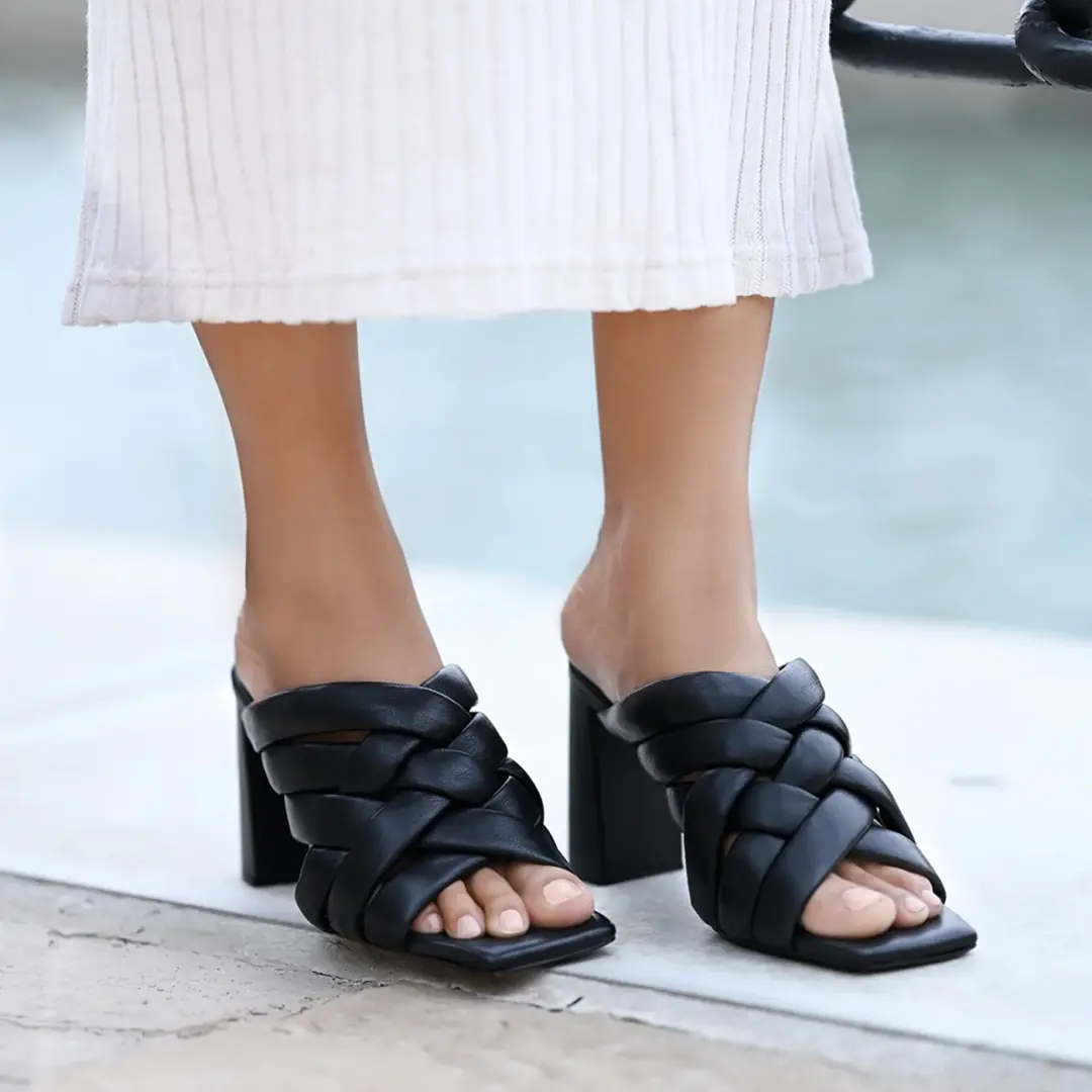 Criss Cross Slippers by Chic