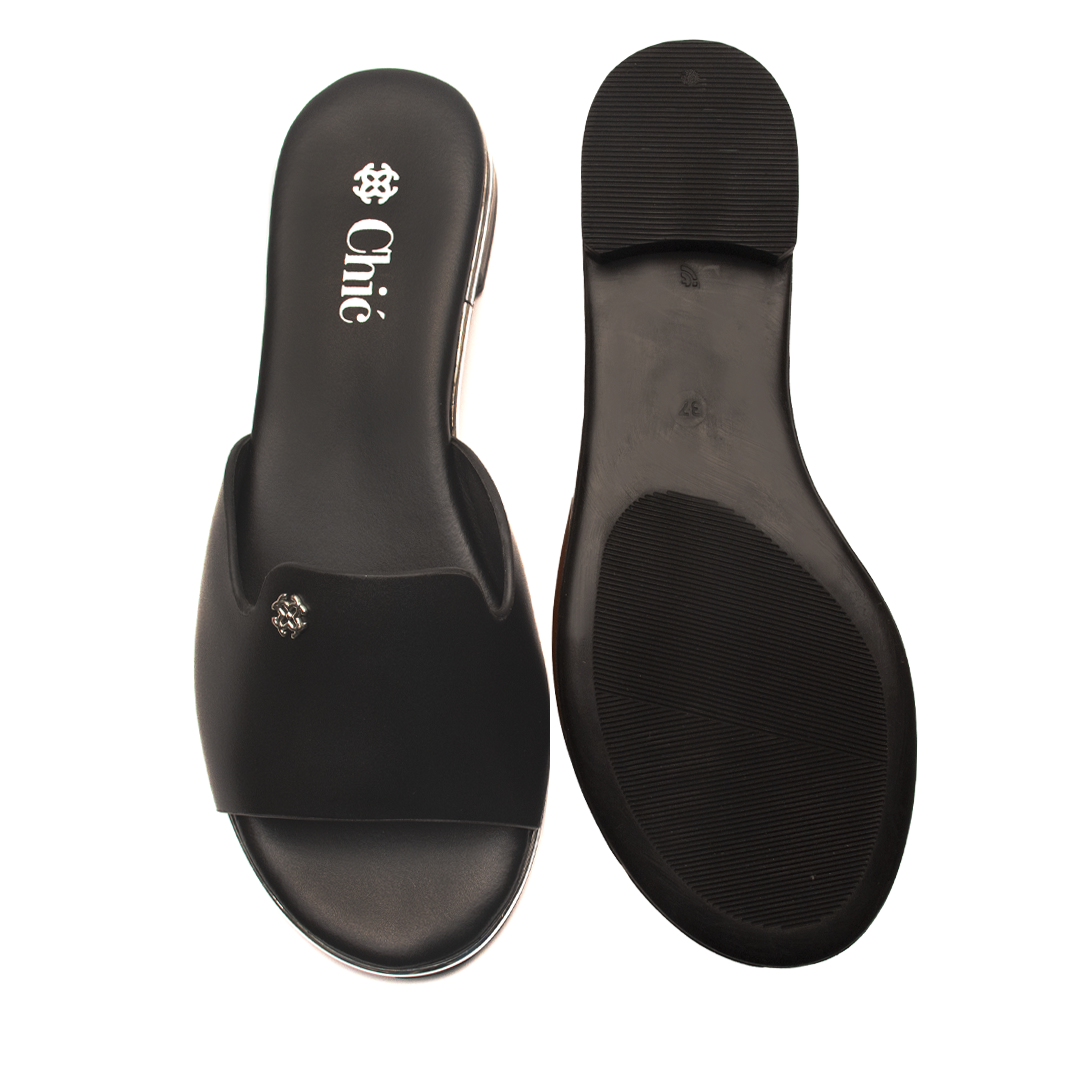 Elegant Smooth Leather Slide Slippers for Women