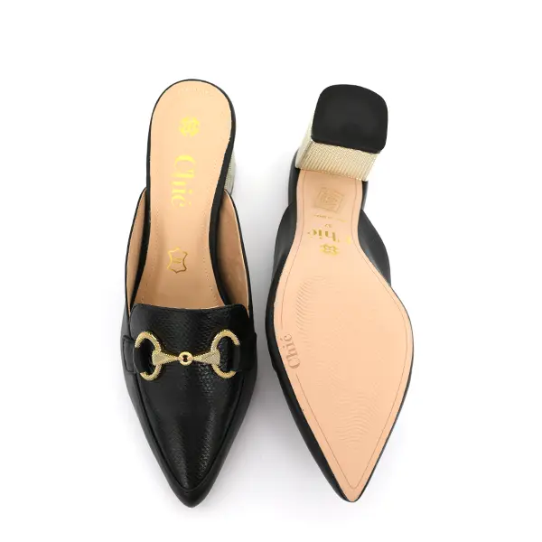 Lizard Printed Block Textured Heels
