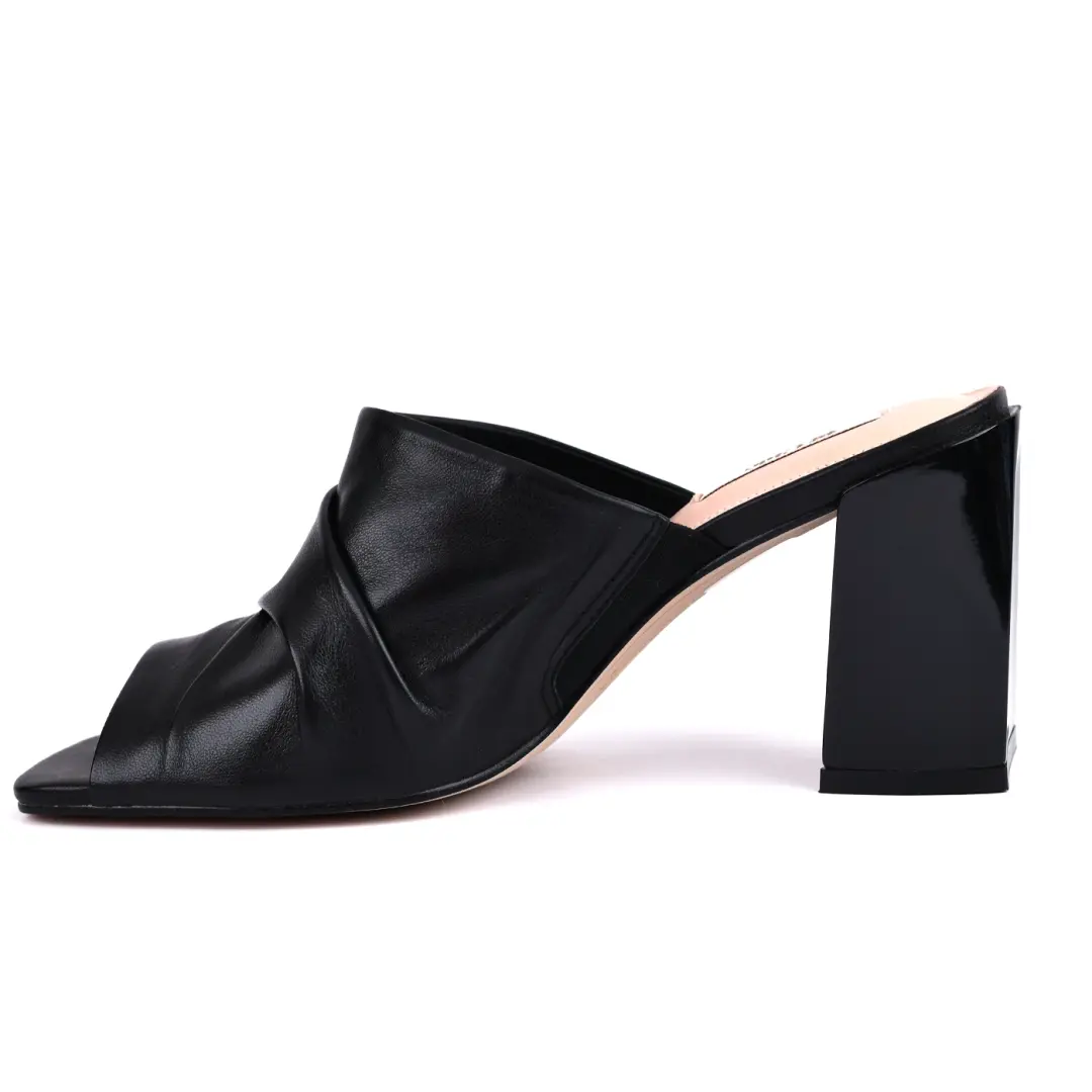 Chic Soft Leather Block Heel