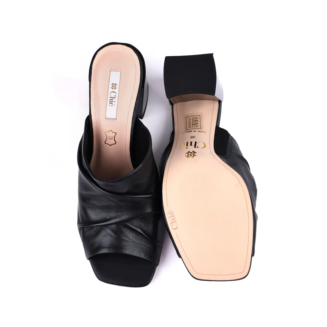 Chic Soft Leather Block Heel