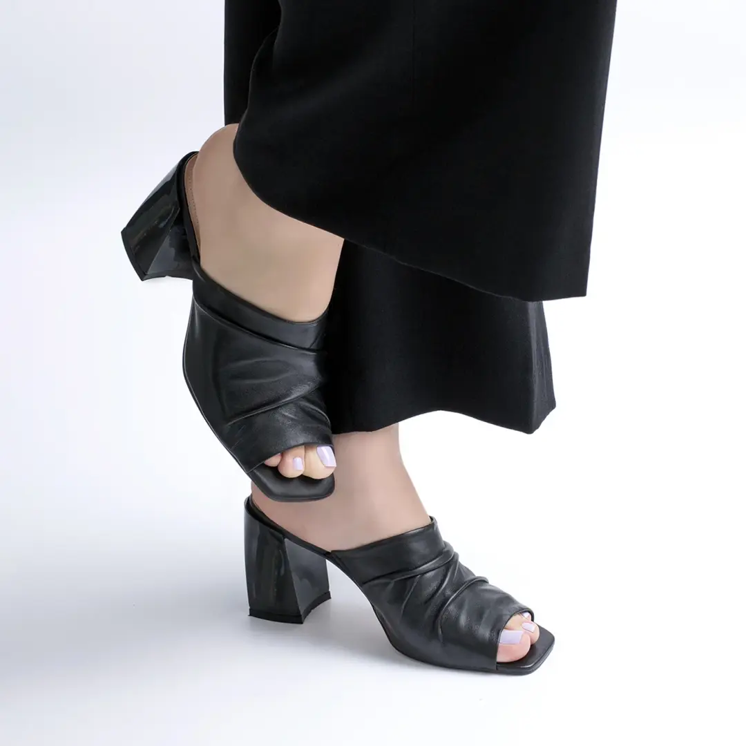 Chic Soft Leather Block Heel