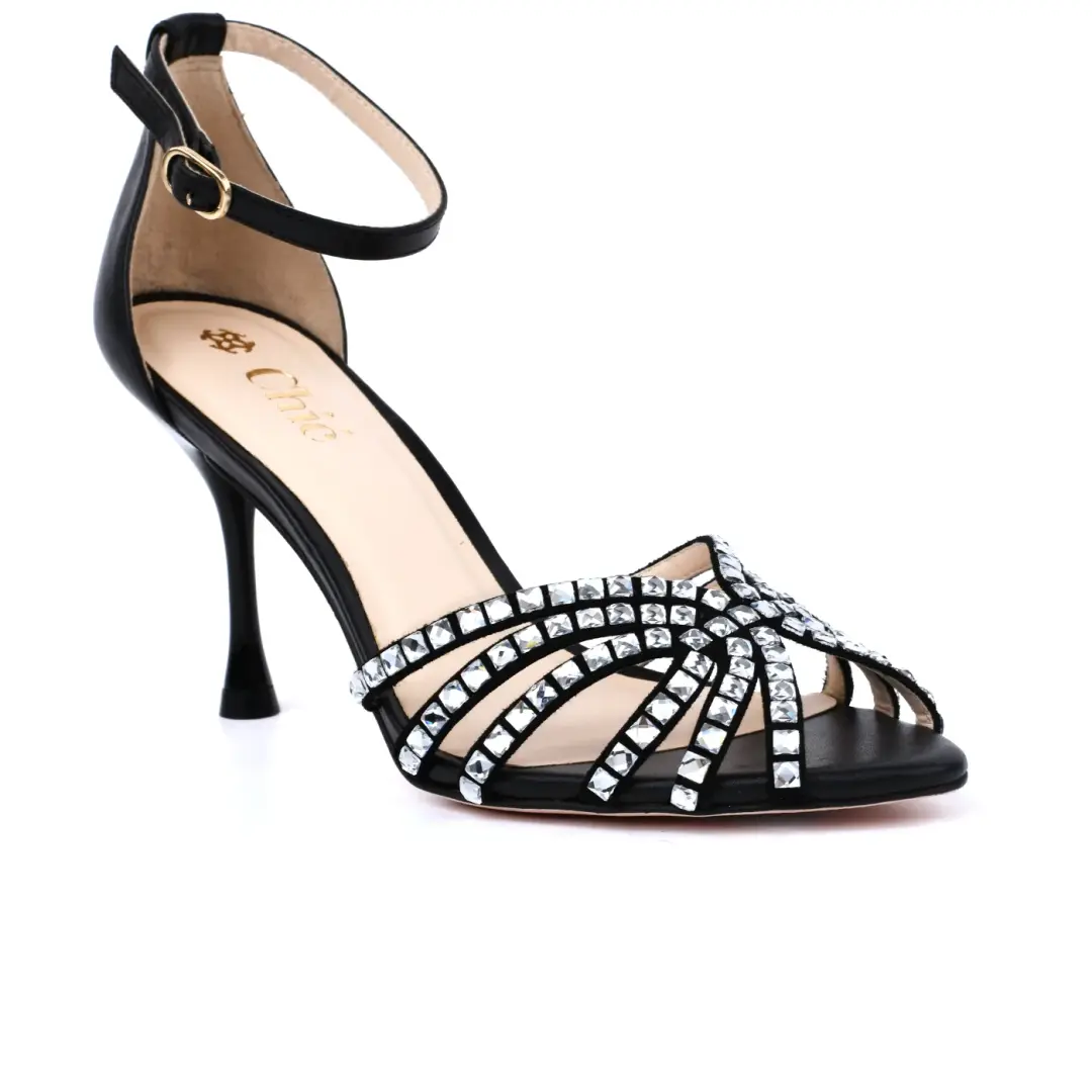 Chic Elegant Crystal Embellished Sandals