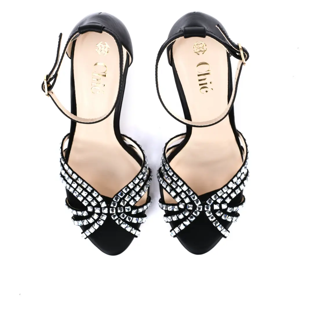 Chic Elegant Crystal Embellished Sandals