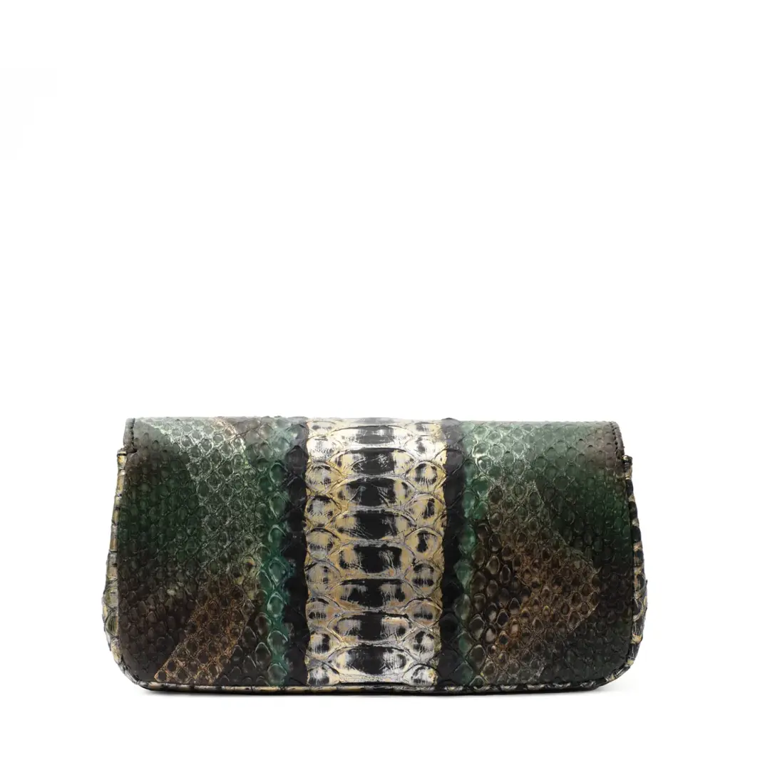 Small Clutch Python Leather Bag
