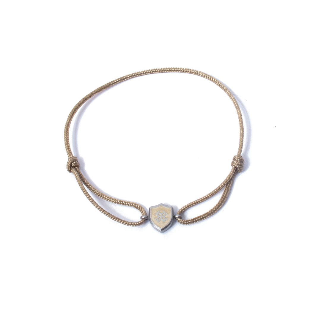 Men’s Fabric Cord Bracelet with Signature Shield