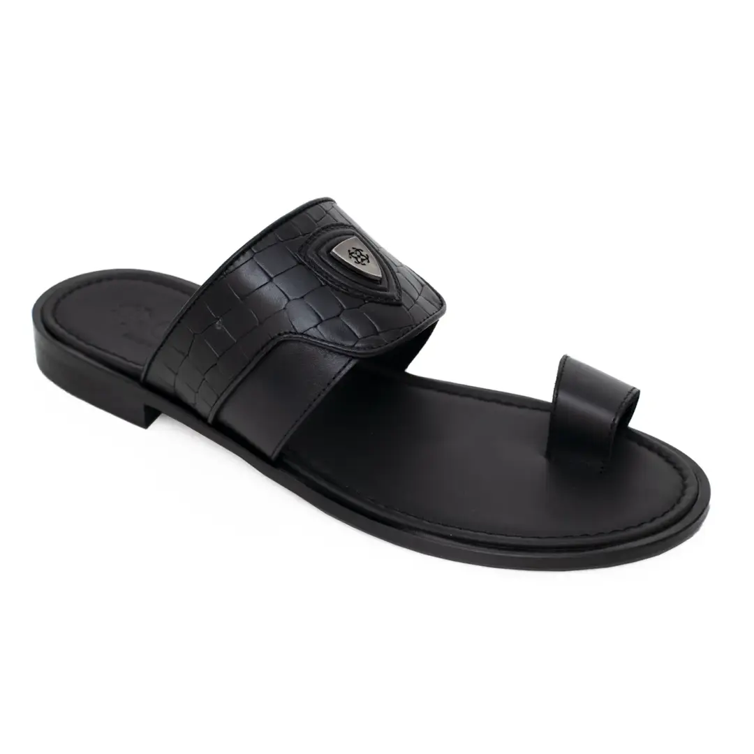Chic Finger-Style Leather Slippers