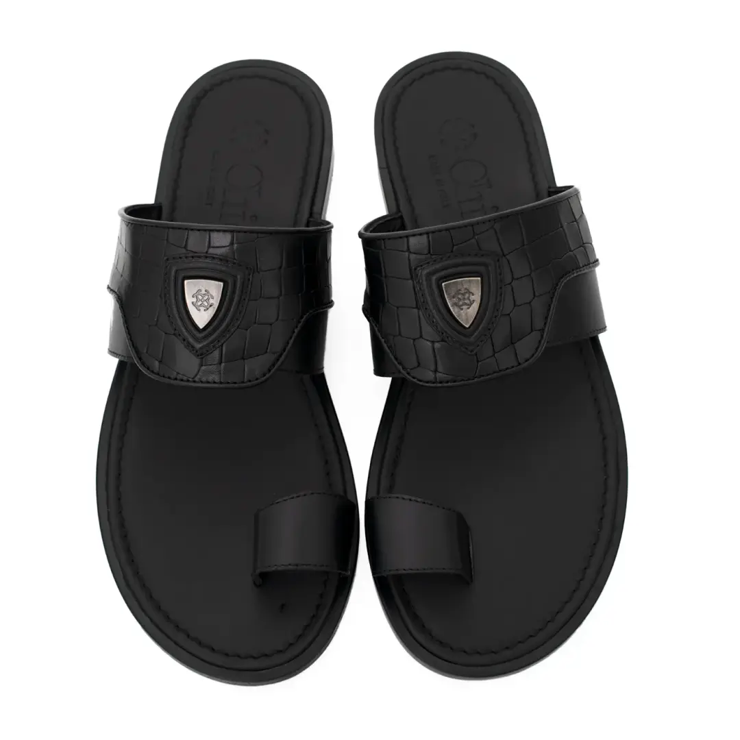 Chic Finger-Style Leather Slippers