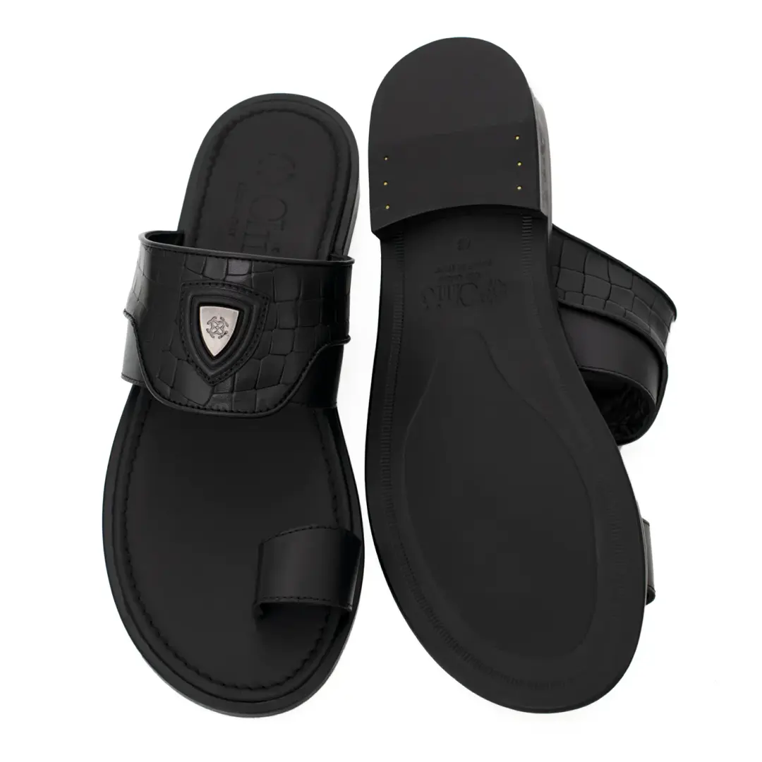 Chic Finger-Style Leather Slippers