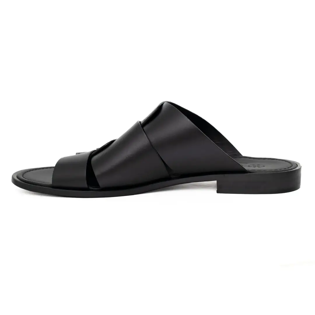 Chic Men's Croco Print Leather Slippers