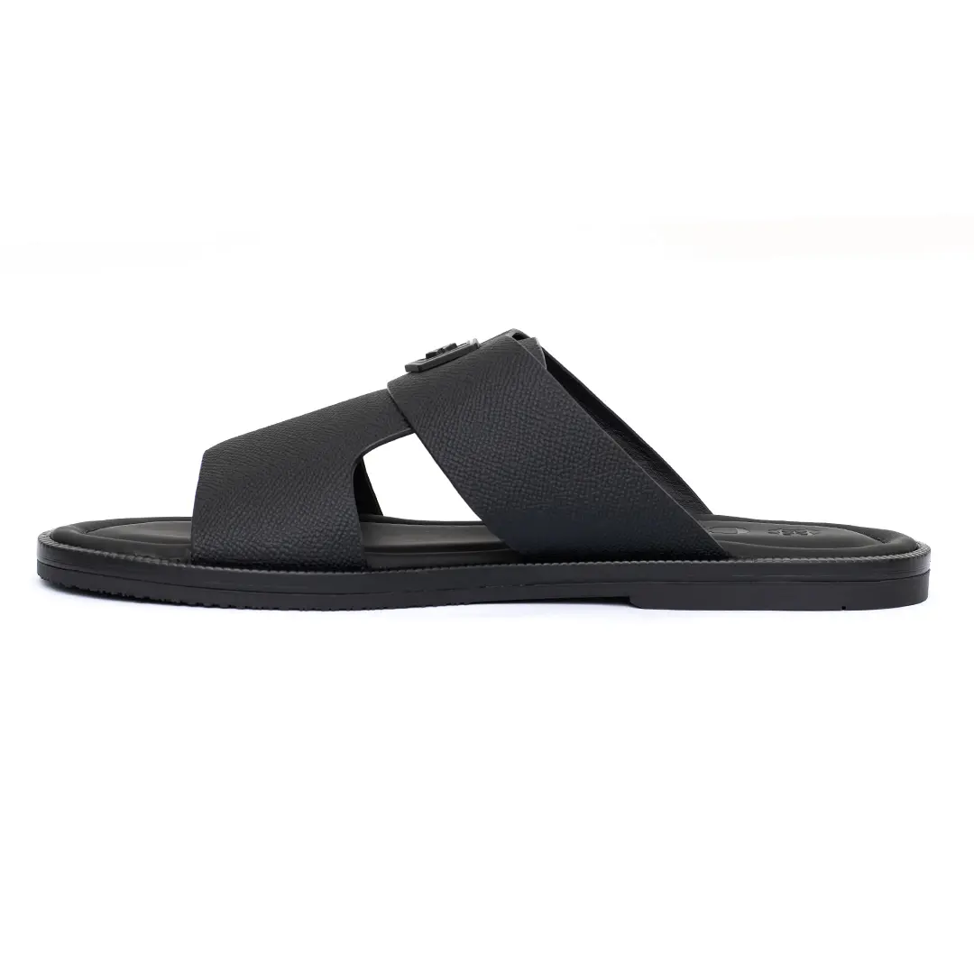 Men’s Calf Leather Flat Slippers