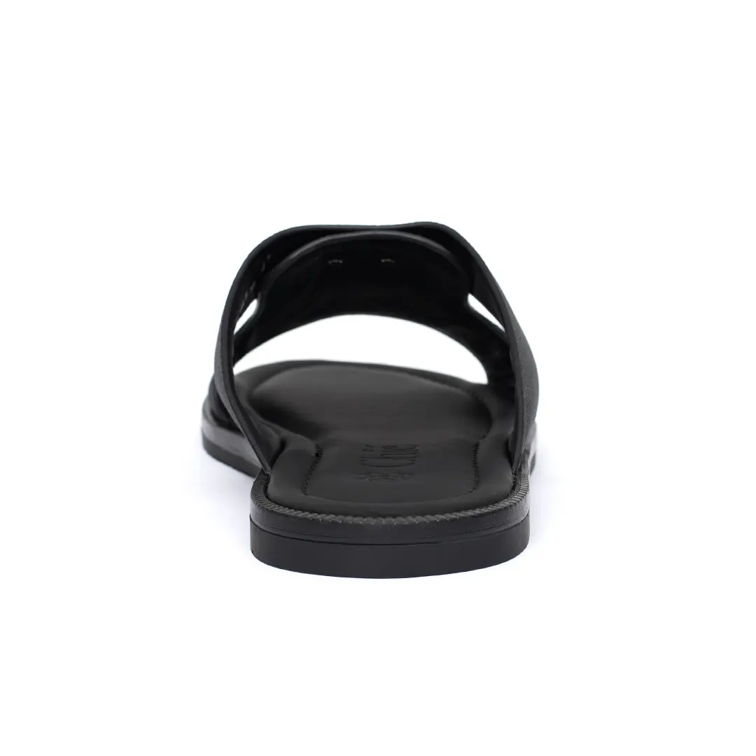 Men’s Calf Leather Flat Slippers