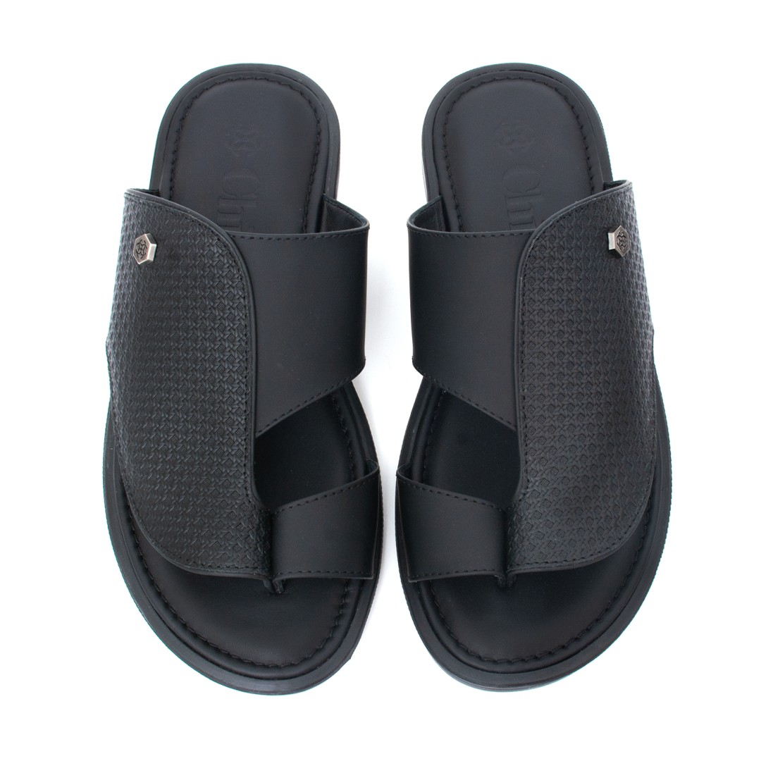 Chic Premium Printed Leather Flat Slippers