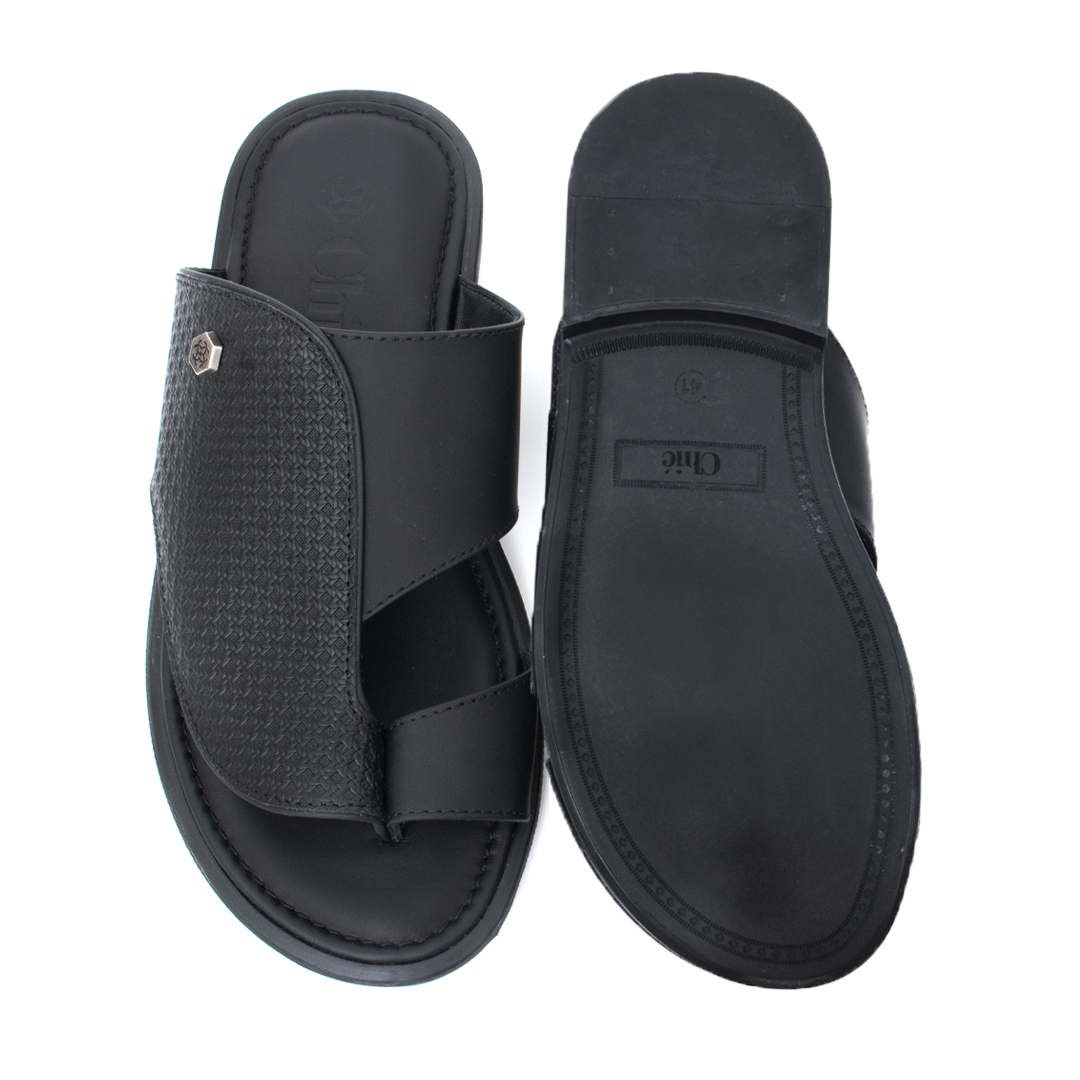 Chic Premium Printed Leather Flat Slippers