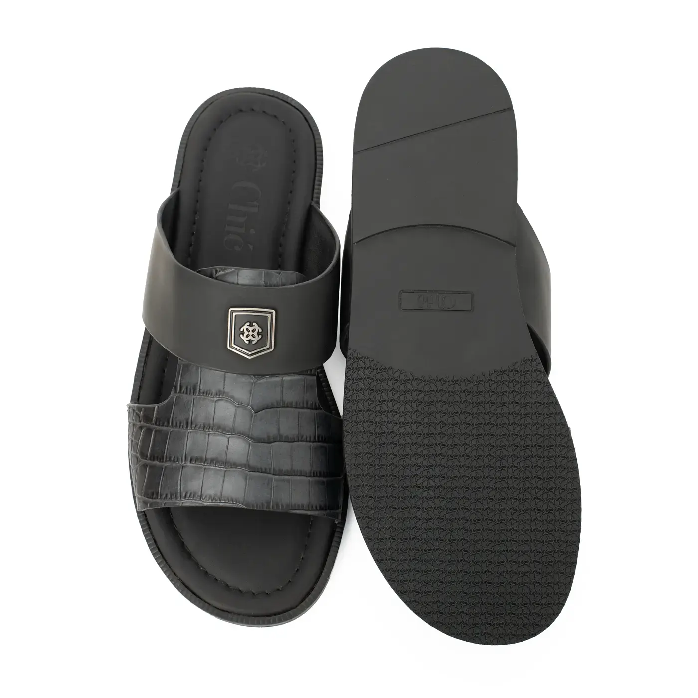 Chic Men's Lightweight Leather Slippers