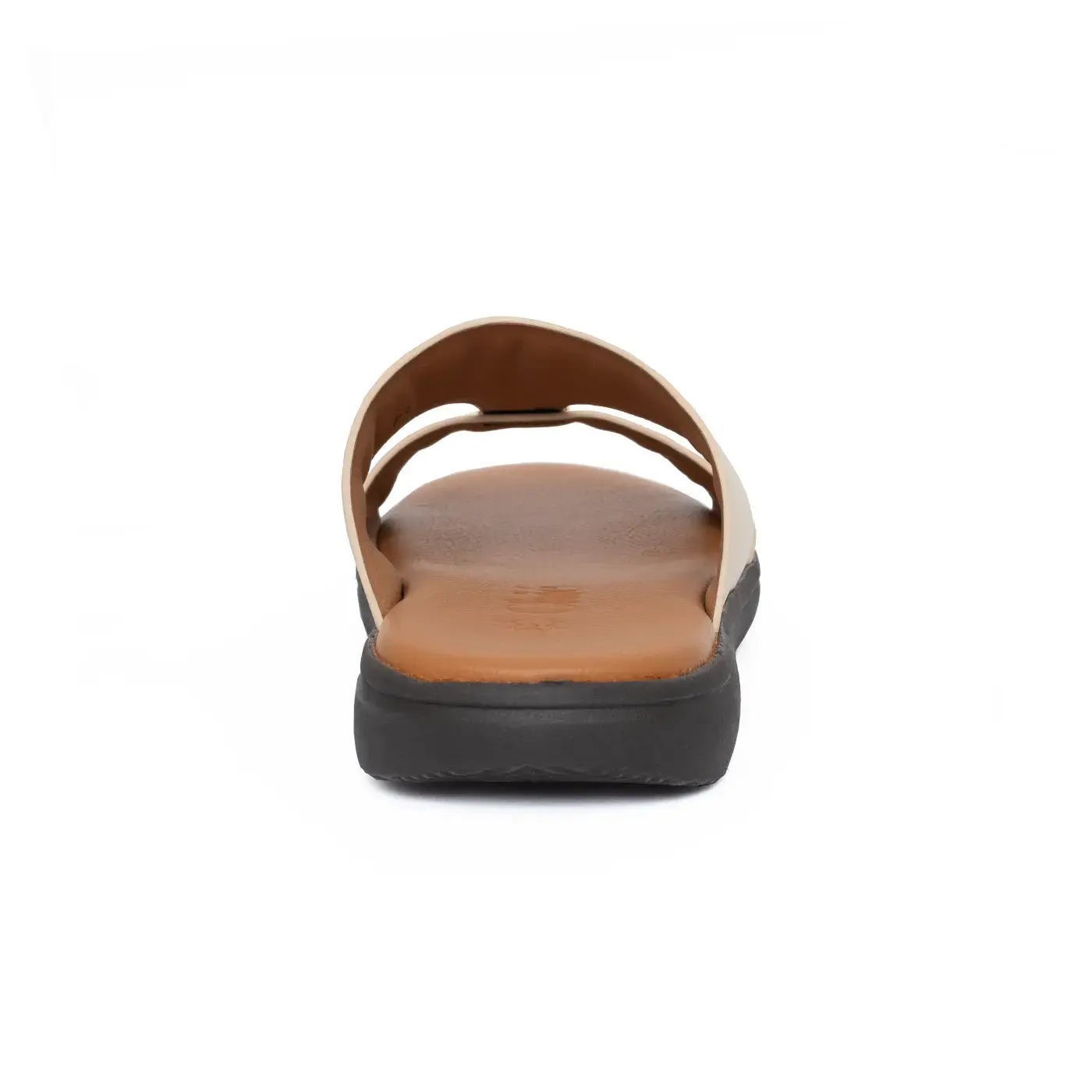 Men’s Saffiano Leather Flat Slippers