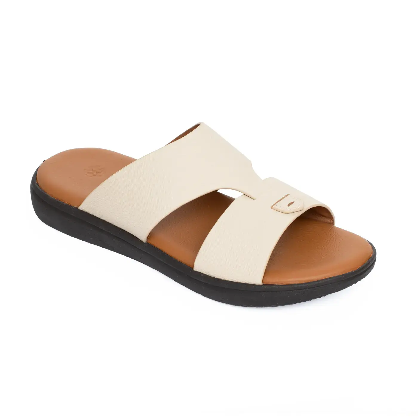 Men’s Saffiano Leather Flat Slippers