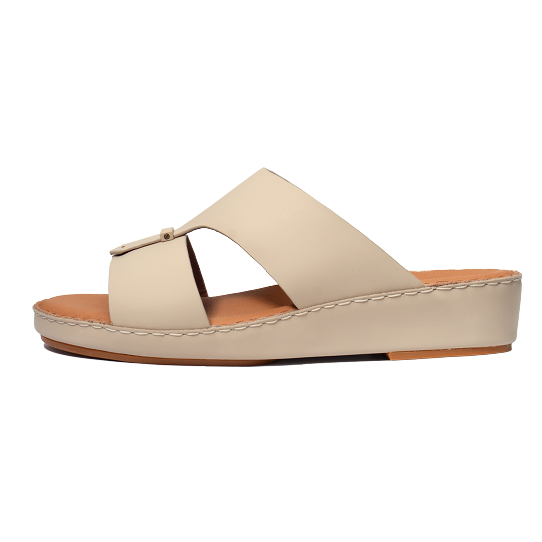 Genuine Rubber Finish Leather Arabic Sandal