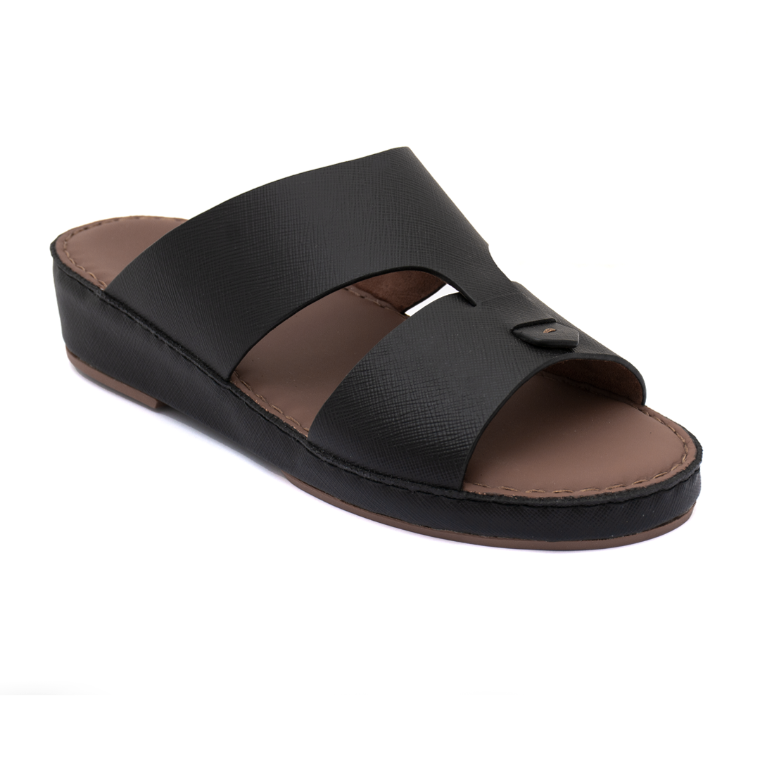 Handcrafted Saffiano Leather Arabic Slipper for Men