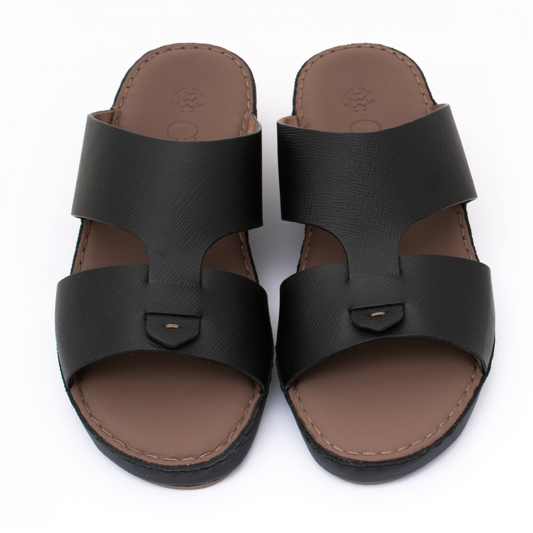 Handcrafted Saffiano Leather Arabic Slipper for Men