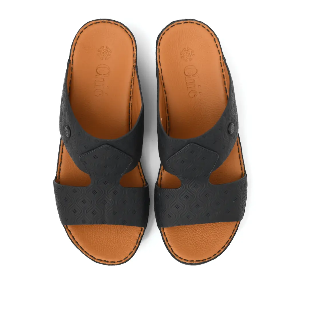 Chic Men Arabic Sandal With Crown Style Signature