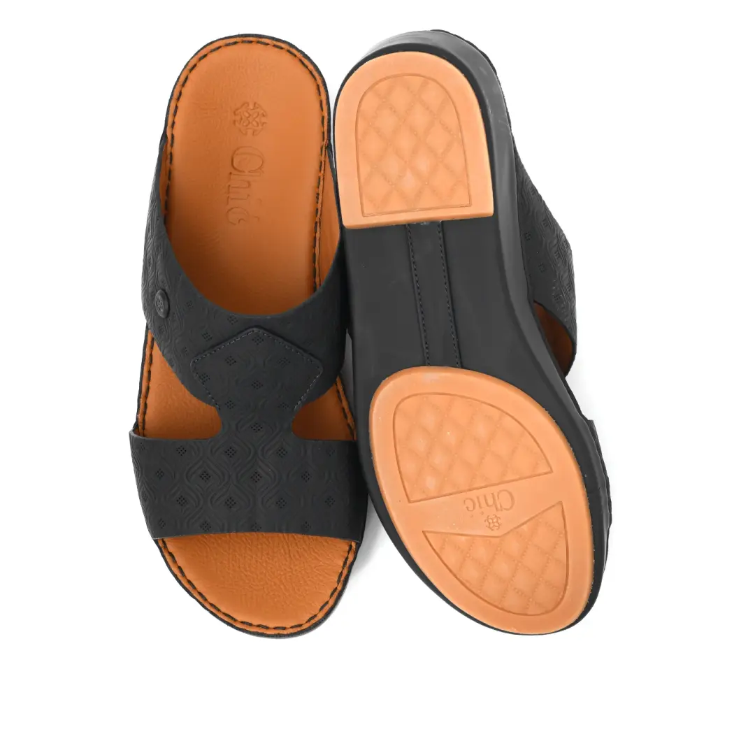 Chic Men Arabic Sandal With Crown Style Signature