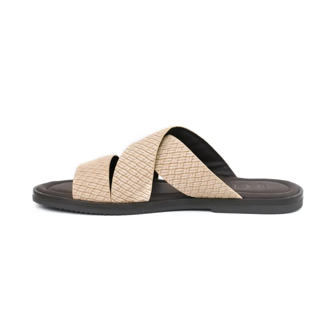Men's Two-Tone Leather Slippers