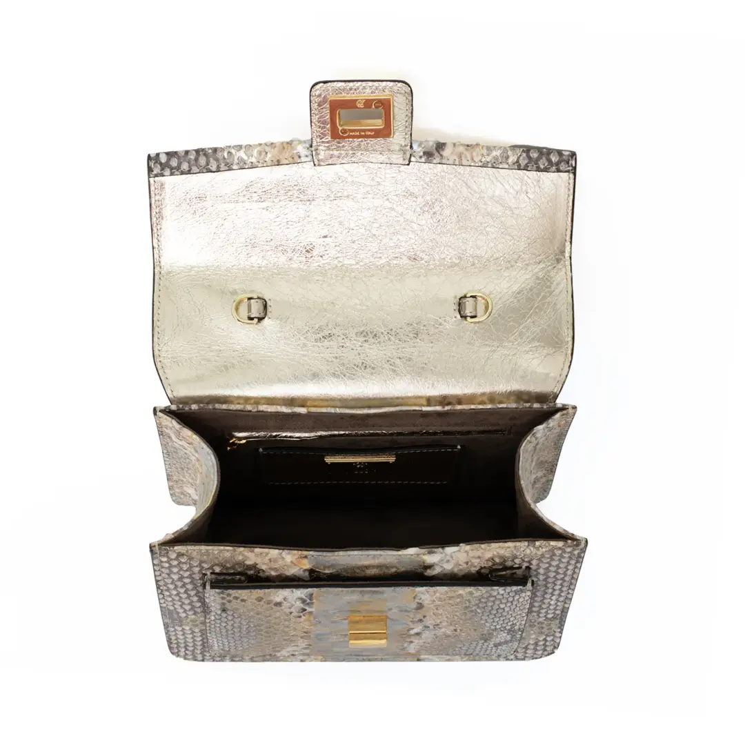 Genuine Python Leather Handbag