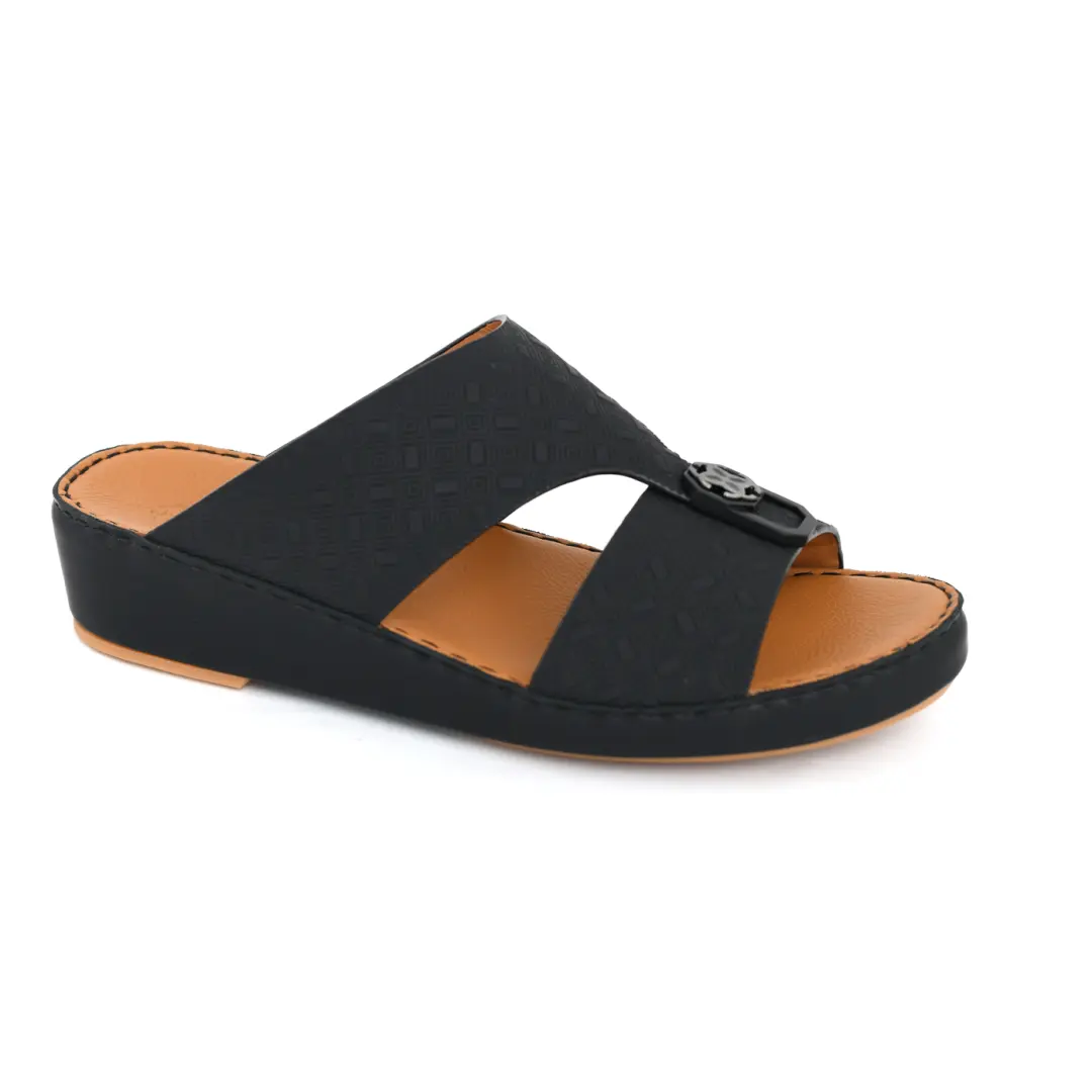 Modern Arabic Sandals with Embossed Pattern