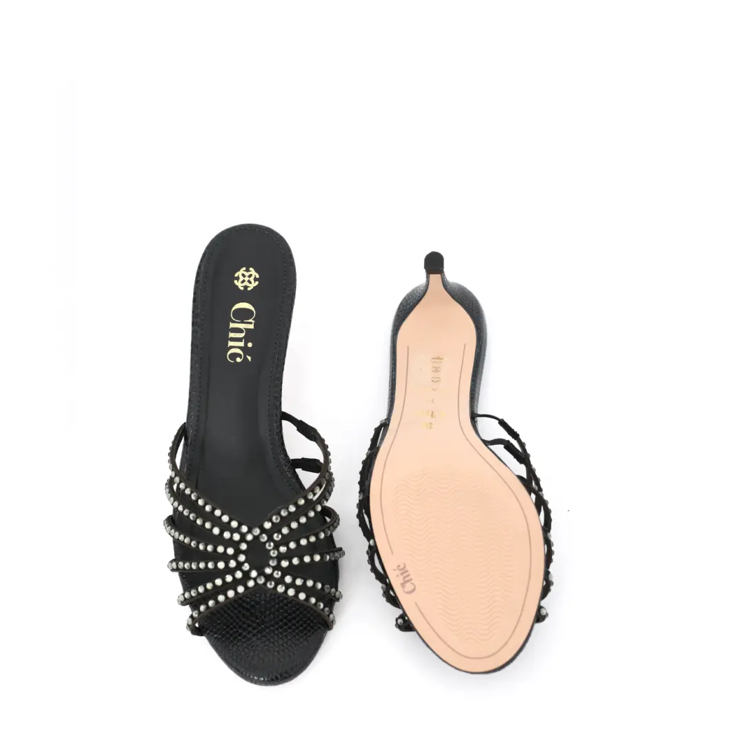 Exquisite Kitten Heel Slippers by Chic