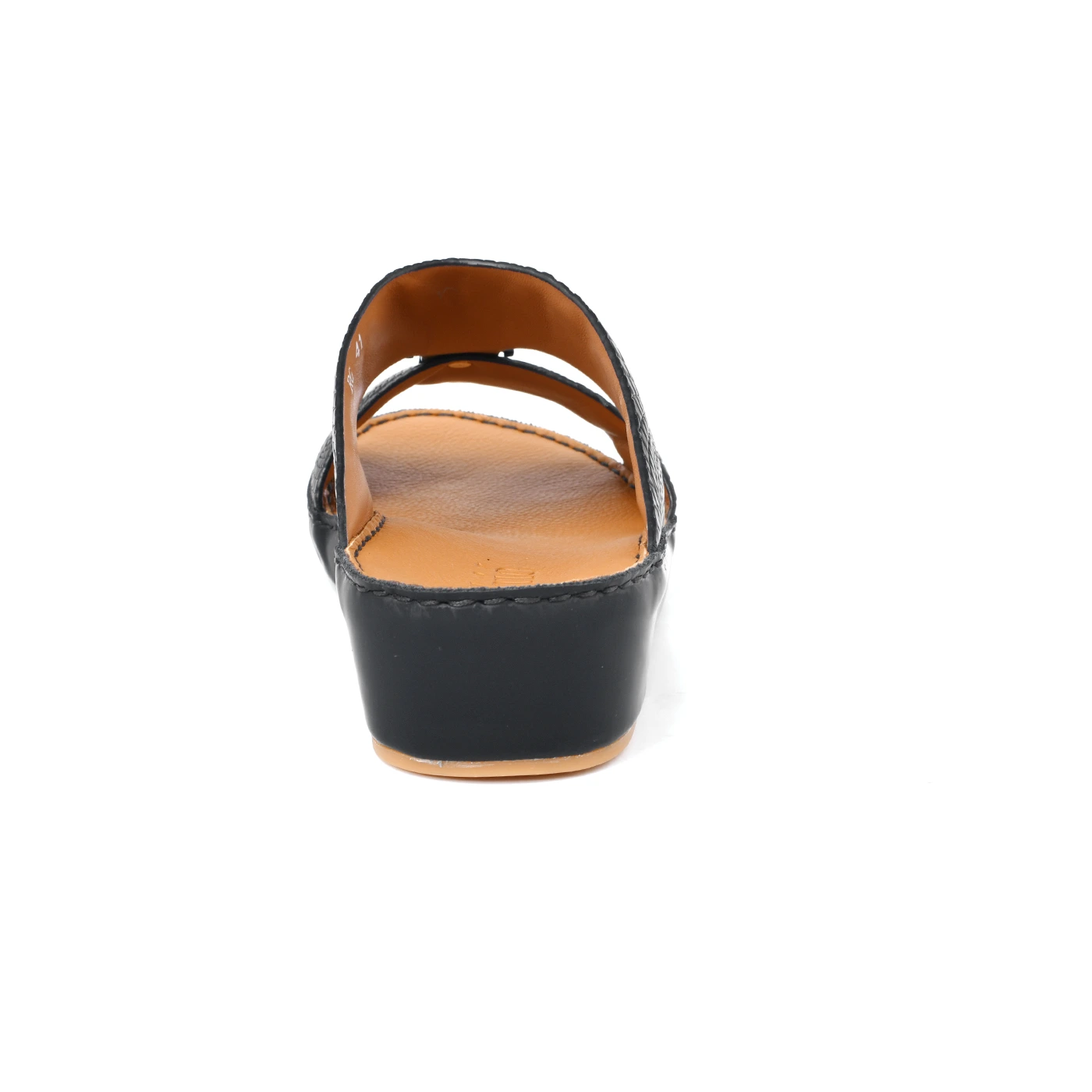 Classic Leather Arabic Slipper With Embossed Pattern