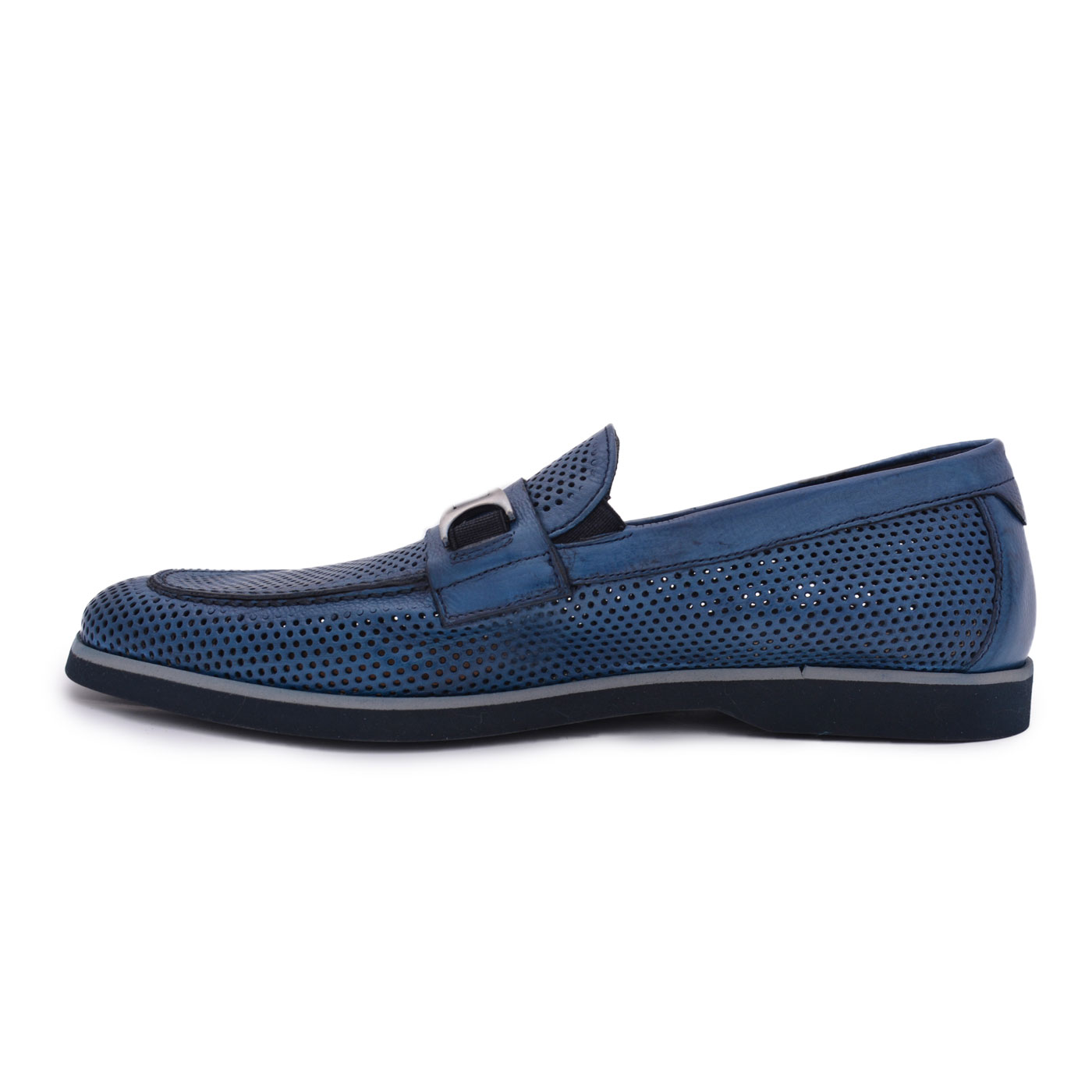 Trendy Italian Leather Perforated Loafers