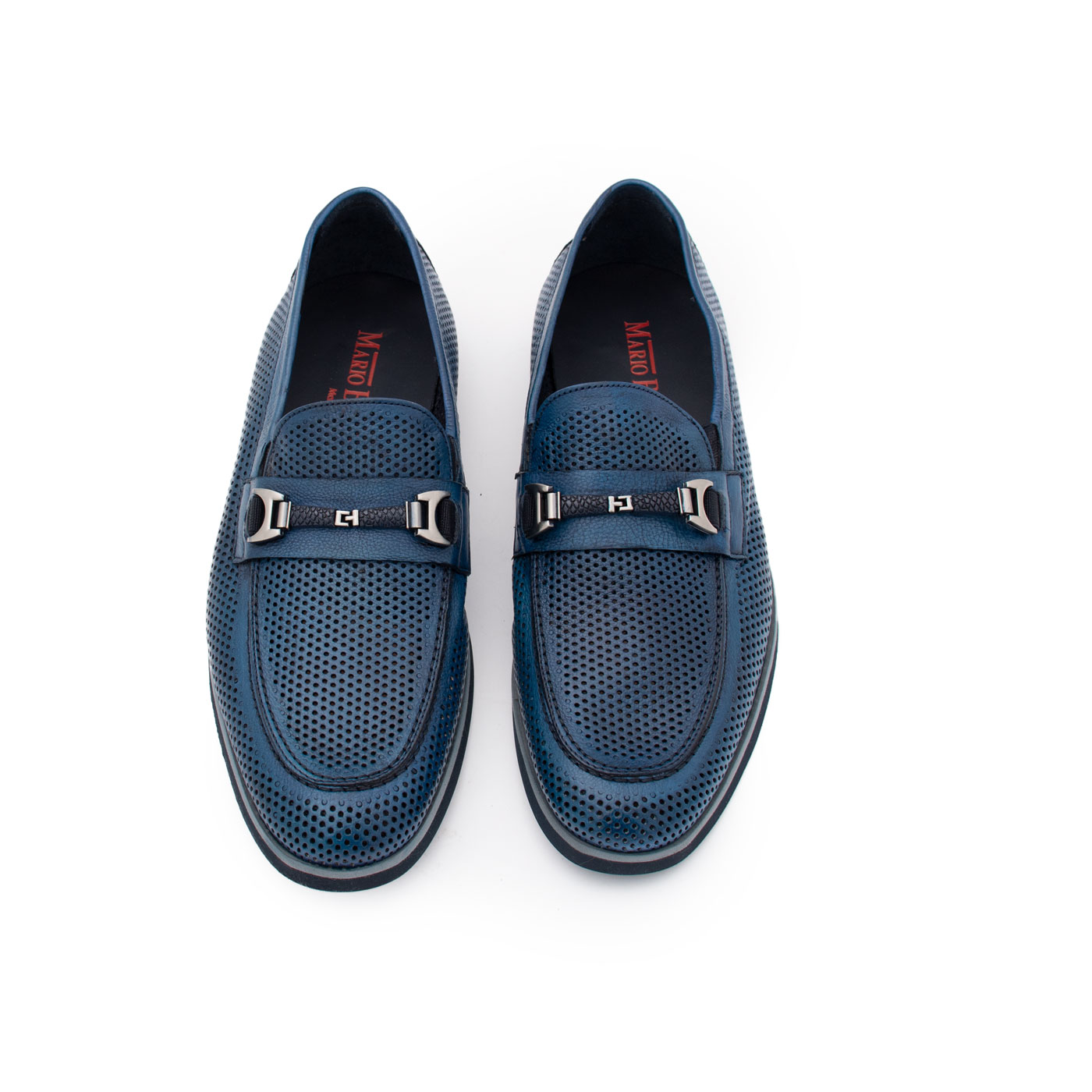 Trendy Italian Leather Perforated Loafers