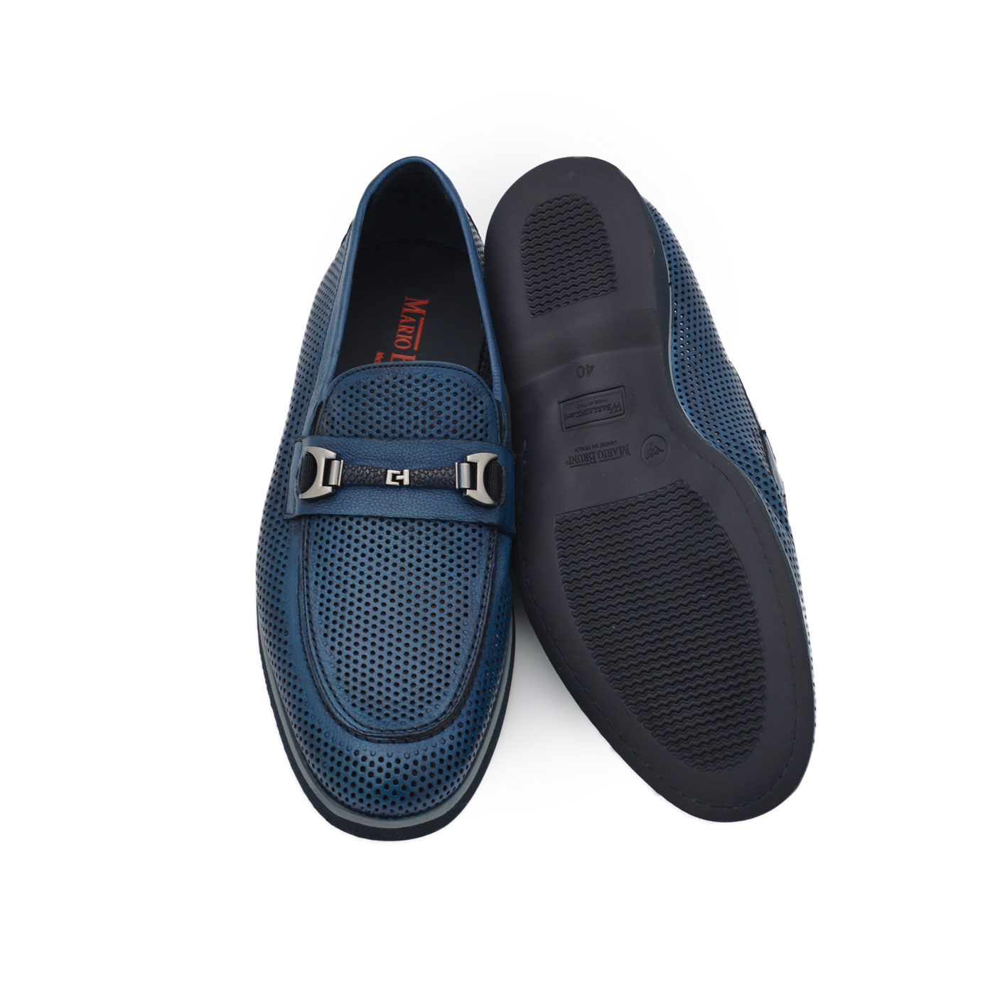 Trendy Italian Leather Perforated Loafers