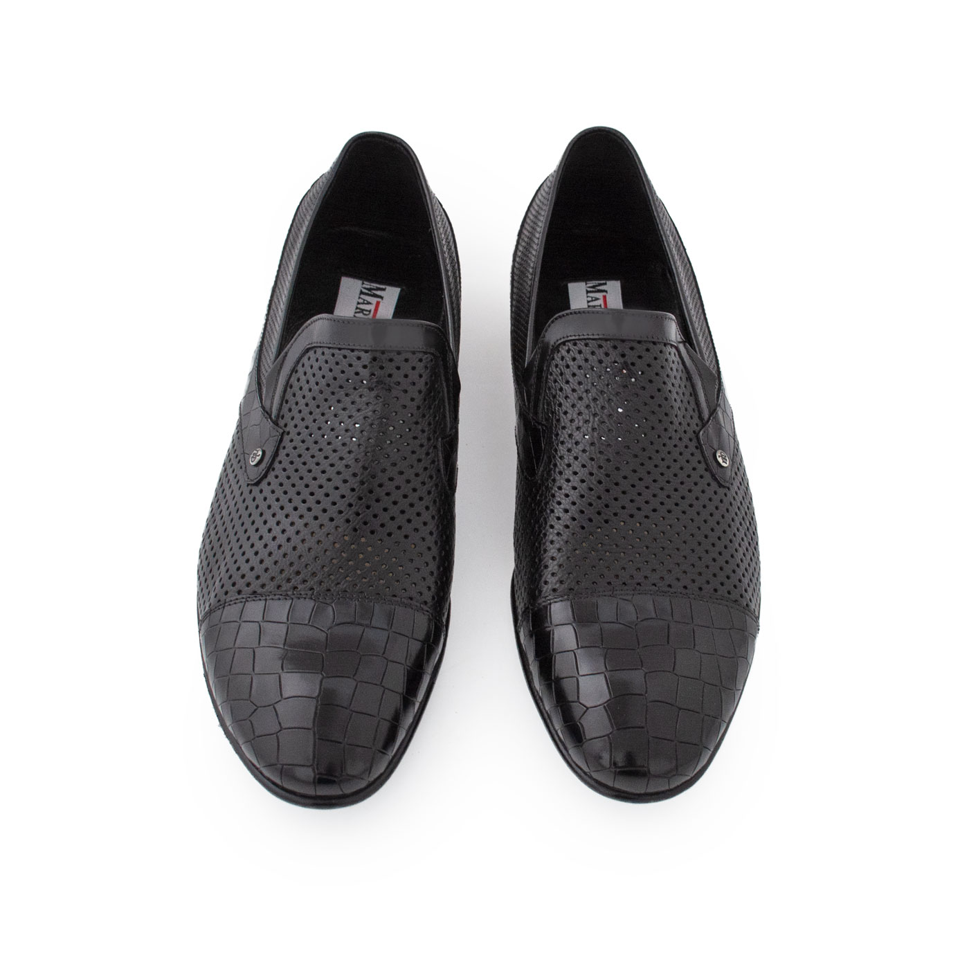 Elegant Patterned Leather Slip On Shoes