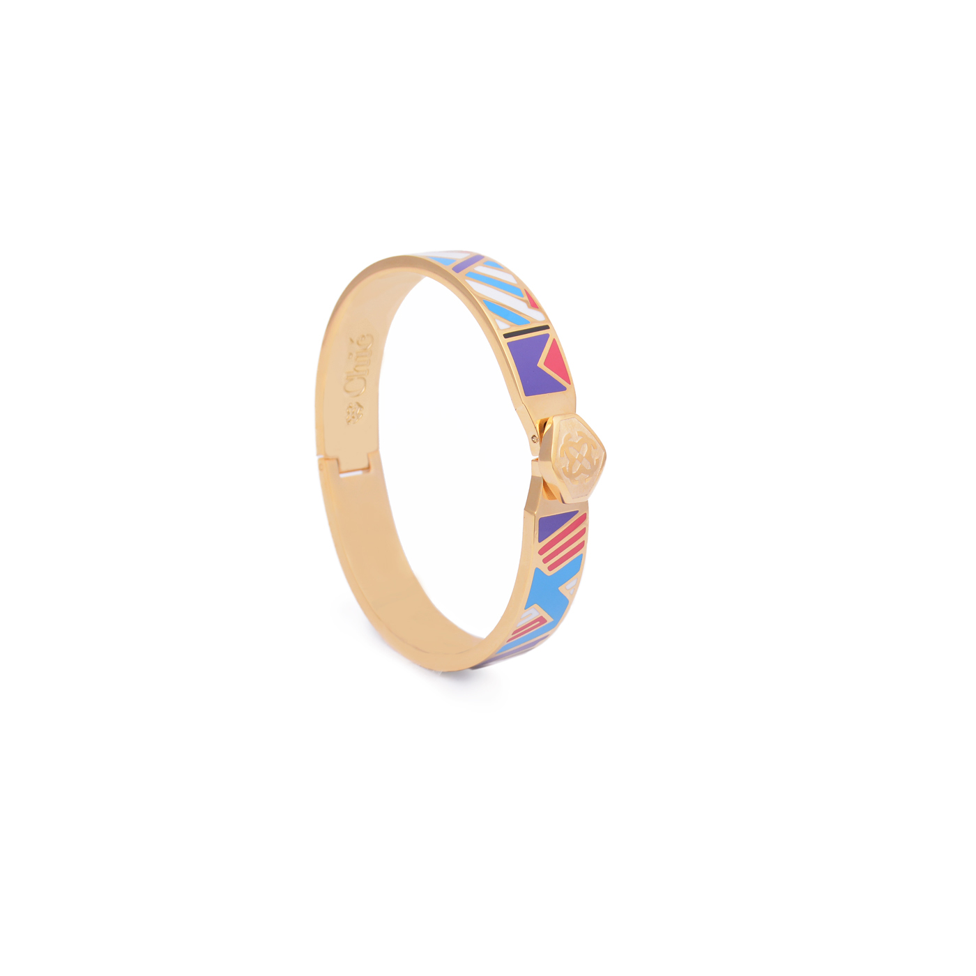 Modern Gold Plated Stainless Steel Enamel Bangle/Bracelet