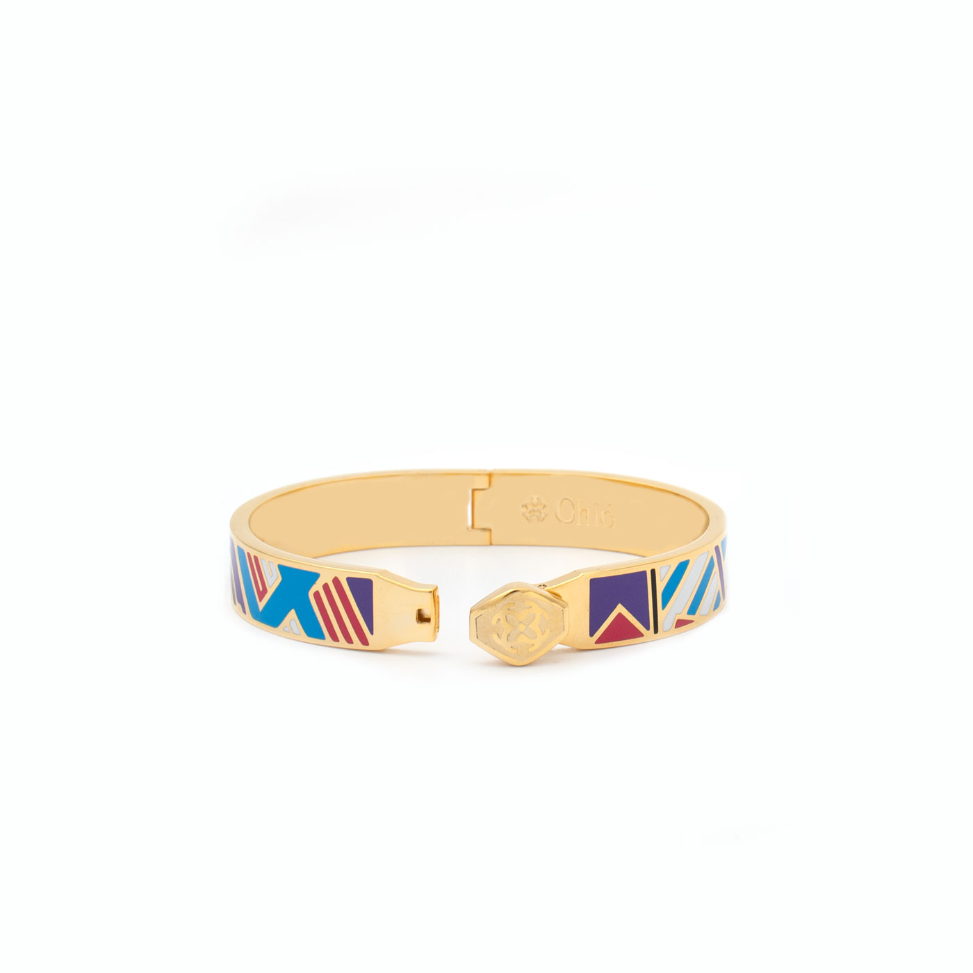 Modern Gold Plated Stainless Steel Enamel Bangle/Bracelet